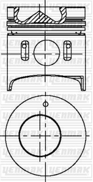 PISTON SEGMAN STD CANTER 515/ 635 / HD77 ME012174 ME018274