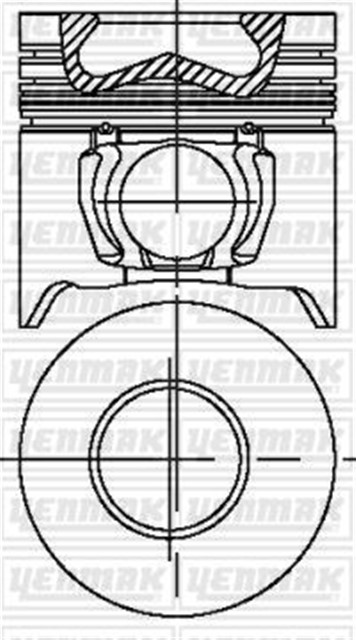 PISTON SEGMAN STD NPR SEGMANLI 4 SEGMANLI 110MM / 897166992 EURO2 / TURKUAZ / NQR
