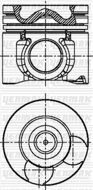PISTON SEGMAN STD STAREX / H1 / SORENTO 170 HP D4CB 91 .50 MM 23410 - 4A924