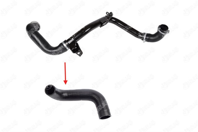 TURBO INTERCOLL HORTUMU METAL BORU HARIC FOCUS II 04 11 C MAX 1.6TDCI 90PS - 110PS VOLVO C30 06 12 S40 II 06 12 V50 05 12 1.6D D4164T KUCUK HORTUM