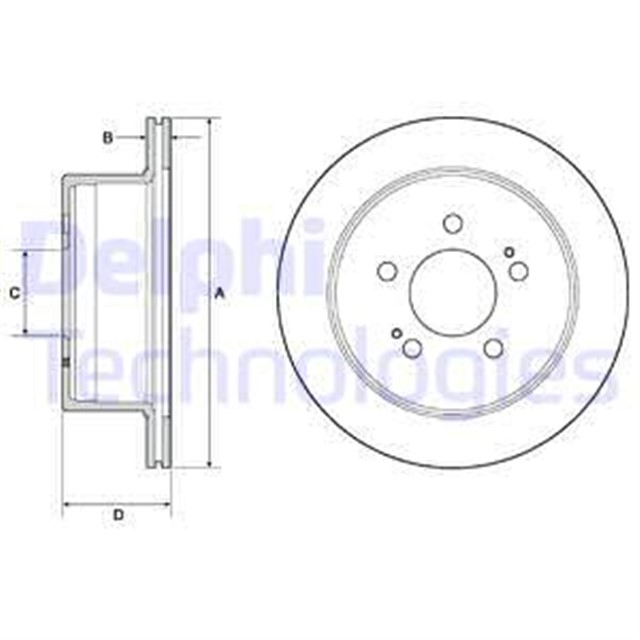 FREN DISKI CIFTLI PAKET - BOYALI. DELIKLI ARKA HYUNDAI H1 08/2003 05/2008