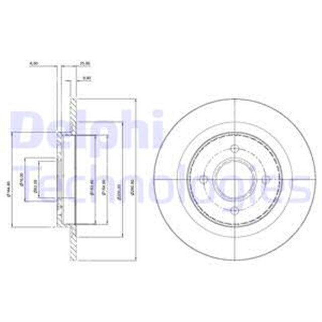 FREN DISKI CIFTLI PAKET . DELIKSIZ ARKA FORD FOCUS 01/2002 04/2005