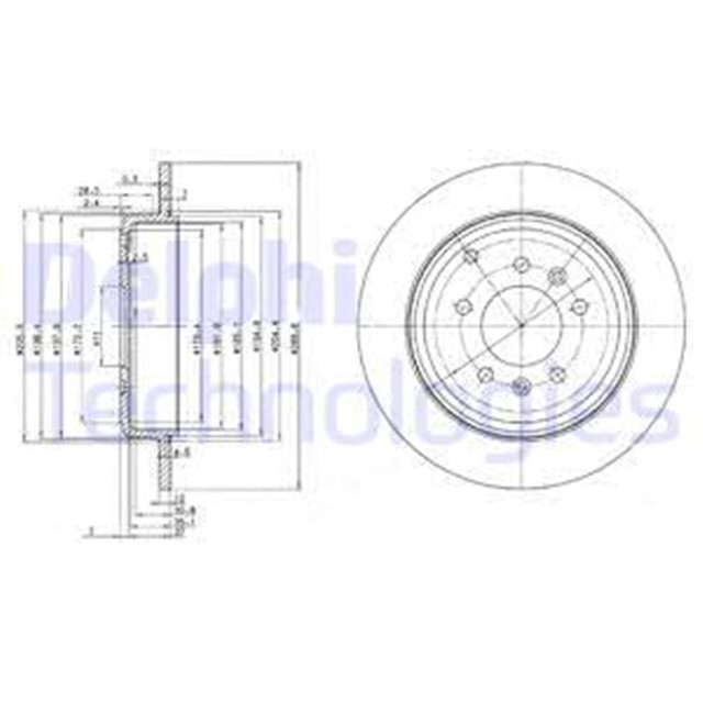 FREN DISKI CIFTLI PAKET . DELIKSIZ ARKA PEUGEOT 607 2000