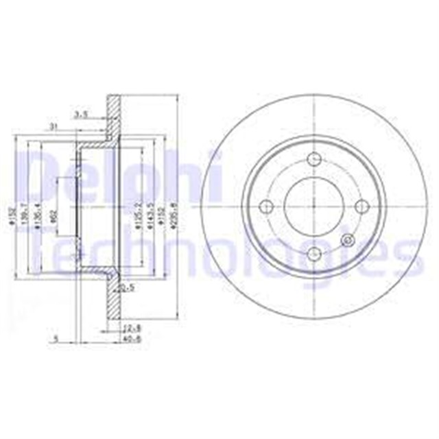 FREN DISKI CIFTLI PAKET . DELIKSIZ ON SKODA // VW; FAVORIT. FAVORIT VAN. PICK - UP. FELICIA. FORMAN. FORMAN PICK - UP // CADDY PICK - UP 04/1994