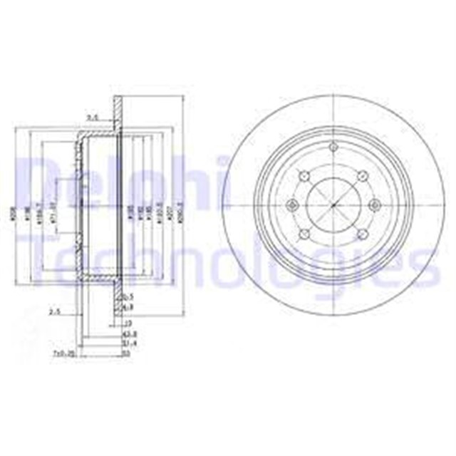 ARKA FREN AYNASI P406 1.6 - 1.8 - 16V - 1.9 - 1.9TD - 2.0 95/12.04 280X10X4DL