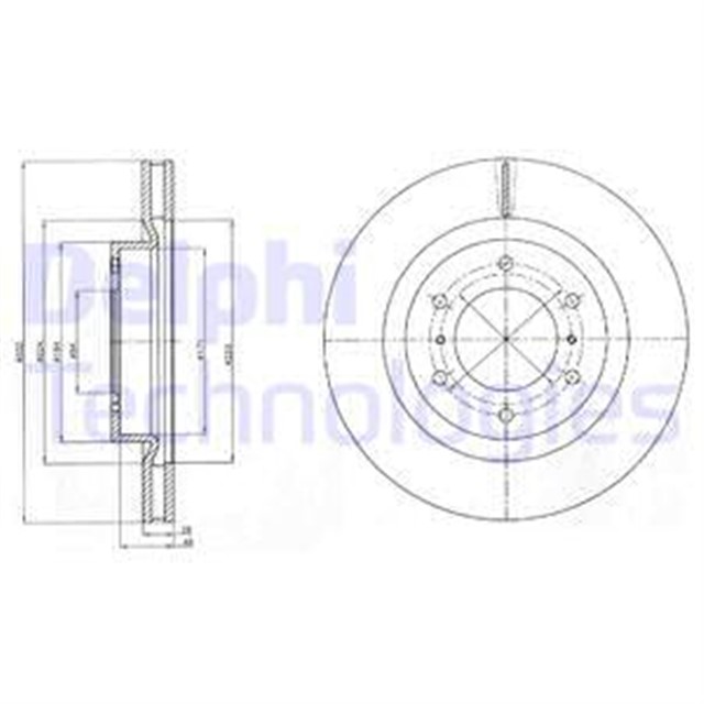 FREN DISKI CIFTLI PAKET . DELIKLI ON MITSUBISHI SHOGUN 09/2006