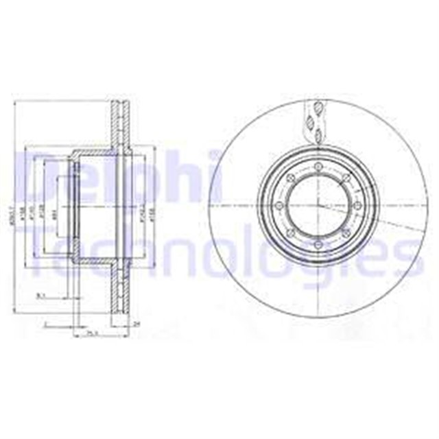 ARKA FREN AYNASI IVECO DAILY IV 06 11 DAILY V 11 14 DAILY VI 14 294X87.5X8 DELIK