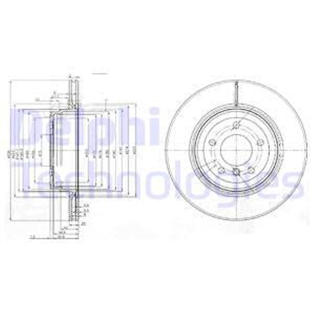 FREN DISKI CIFTLI PAKET . DELIKLI ARKA BMW 320. 325. 330. 335. X1 03/2005