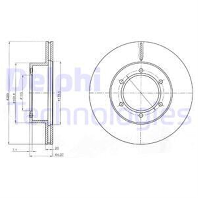 FREN DISKI CIFTLI PAKET . DELIKLI ON TOYOTA 4 RUNNER. HI - LUX 08/1989 12/2005