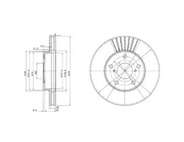 ON FREN AYNASI RAV4 II 1.8VVT - 2.0 16V 00 2.0VVTI - 2.4VVTI - 2.0D - 4D 01 275X25X5DLXHAVALI
