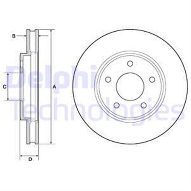 FREN DISKI CIFTLI PAKET - BOYALI. DELIKLI ON NISSAN LEAF 11/2010