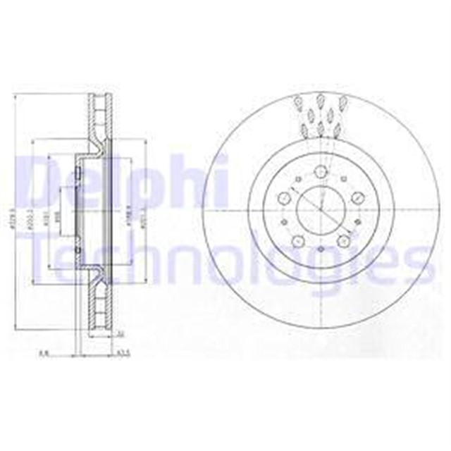 ON FREN AYNASI VOLVO S60 2.5T AWD 384 2003 - 2010 V70 II 284 2003 - 2007 330X5DL
