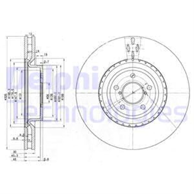 FREN DISKI CIFTLI PAKET . DELIKLI ON SUBARU IMPREZA 01/2002 09/2012