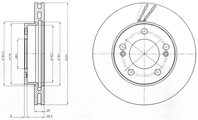 ON FREN AYNASI SSANGYONG ACTYON 06 KYRON 05 REXTON 02 294X28X26X5DXHAVALI 4144109112