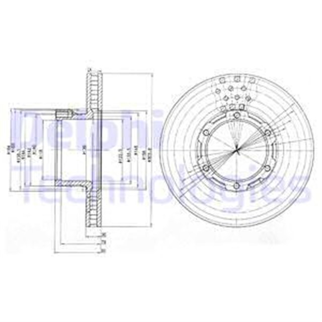 FREN DISKI TEKLI PAKET . DELIKLI ON MERCEDES 608. 609. 709. 711 1986 07/1996