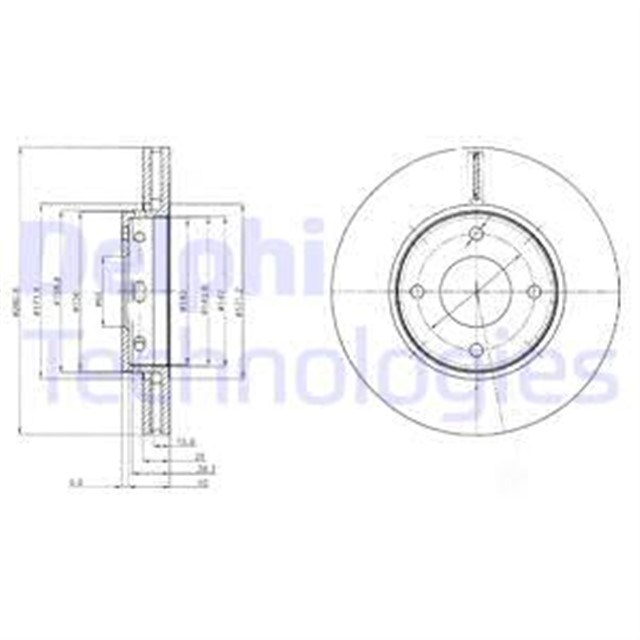 FREN DISKI CIFTLI PAKET . DELIKLI ON MITSUBISHI // SMART; COLT // FORFOUR 01/2005