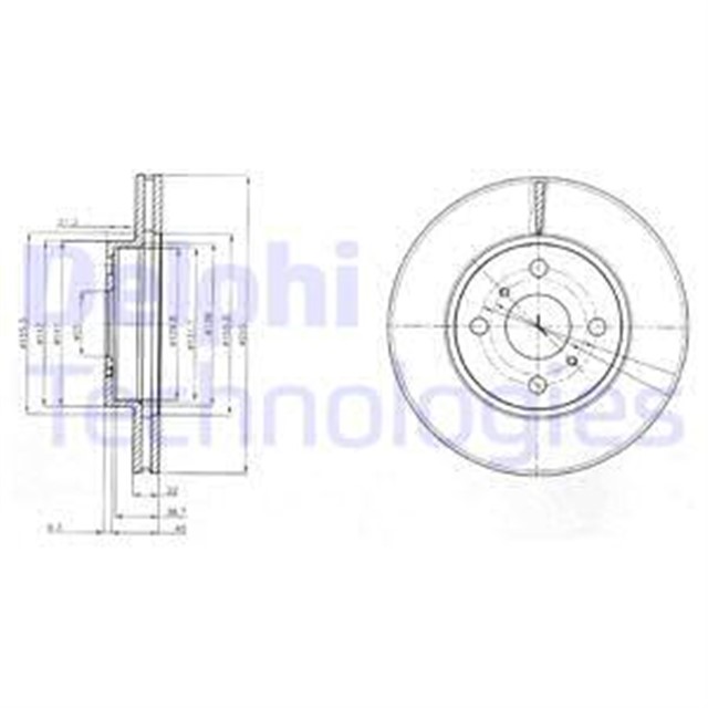FREN DISKI CIFTLI PAKET . DELIKLI ON TOYOTA YARIS 08/2005 12/2011