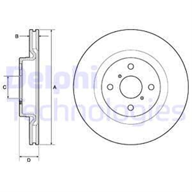 FREN DISKI CIFTLI PAKET - BOYALI. DELIKLI ON TOYOTA YARIS 03/2013