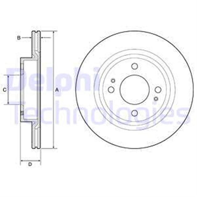 FREN DISKI CIFTLI PAKET - BOYALI. DELIKLI ON MITSUBISHI MIRAGE 05/2012