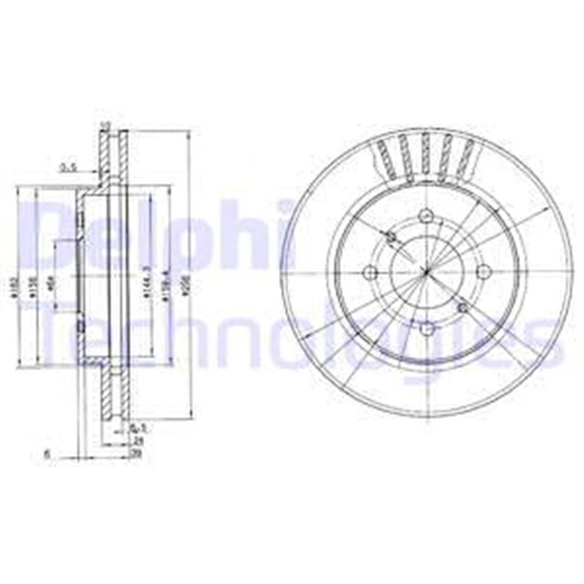FREN DISKI CIFTLI PAKET . DELIKLI ON MITSUBISHI // PROTON; COLT // COUPE. JUMBUCK. PERSONA. PERSONA COMPACT. SATRIA. WIRA 04/1992