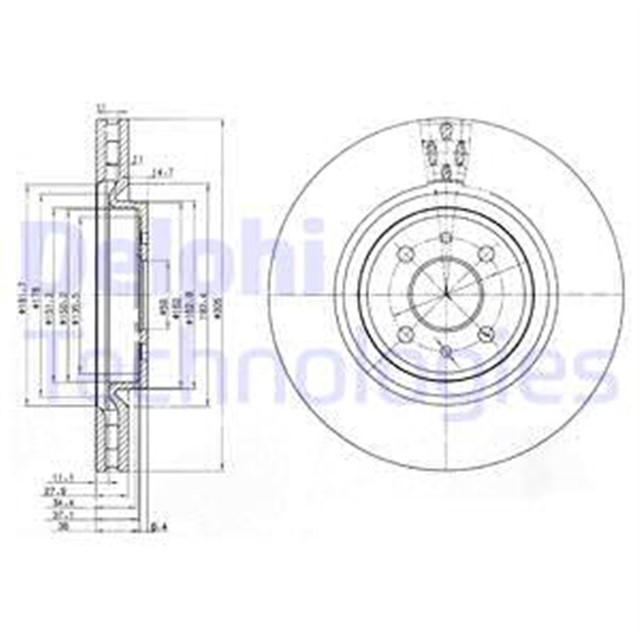 FREN DISKI CIFTLI PAKET . DELIKLI ON FIAT COUPE 01/1997