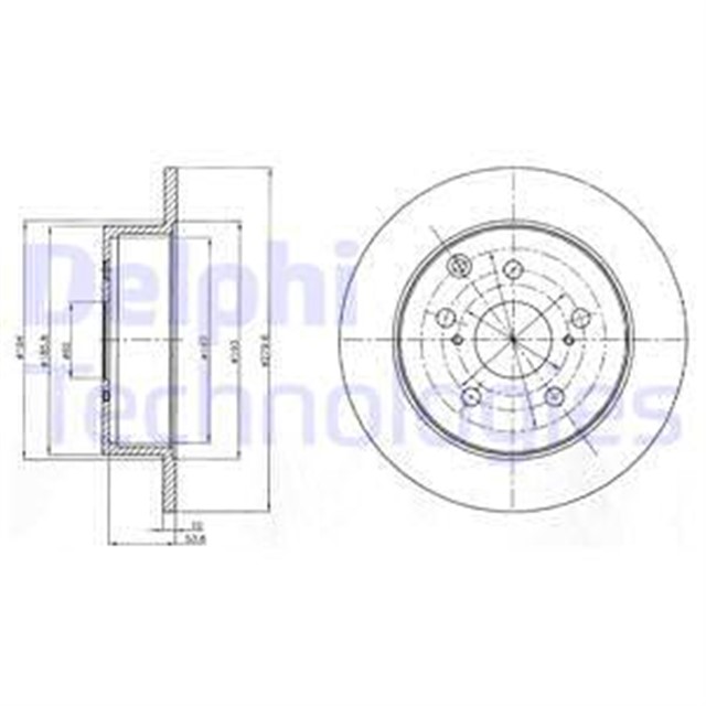 FREN DISKI CIFTLI PAKET . DELIKSIZ ARKA TOYOTA AVENSIS 04/2005 06/2009