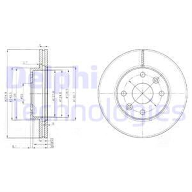 FREN DISKI CIFTLI PAKET . DELIKLI ON KIA RIO 08/2000 07/2002