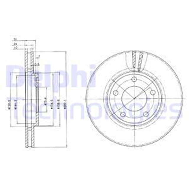 FREN DISKI CIFTLI PAKET . DELIKLI ON CHRYSLER GRAND VOYAGER. VOYAGER 1990 04/2008