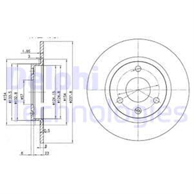 FREN DISKI CIFTLI PAKET . DELIKSIZ ON CITROEN // PEUGEOT; AX. SAXO // 106 04/1991