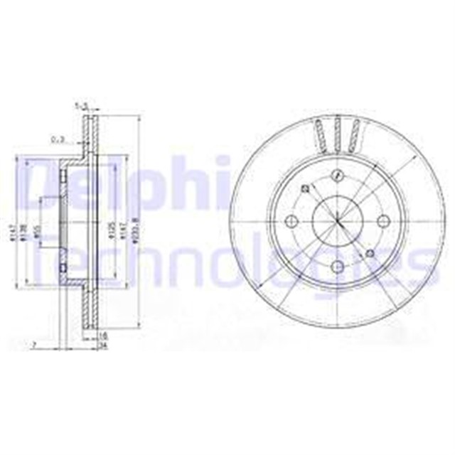 FREN DISKI CIFTLI PAKET . DELIKLI ON DAIHATSU // PERODUA; CUORE. SIRION. YRV // KENARI 04/1998