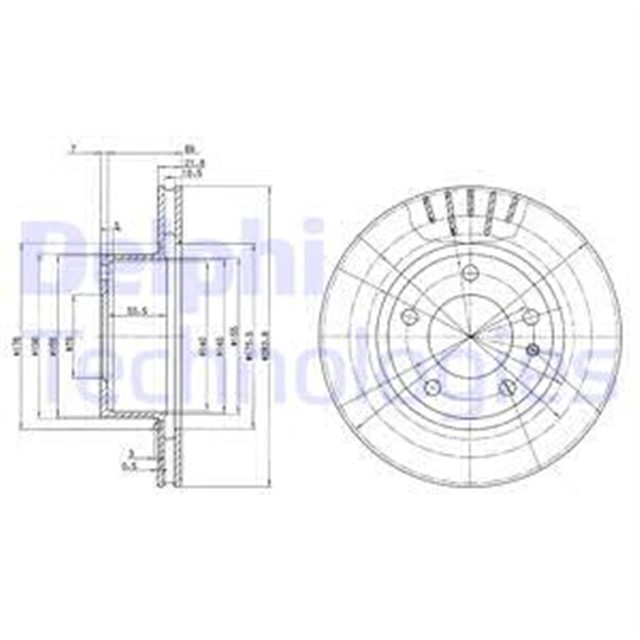FREN DISKI CIFTLI PAKET . DELIKLI ON BMW 518. 520. 524. 525. 528 04/1981 01/1988