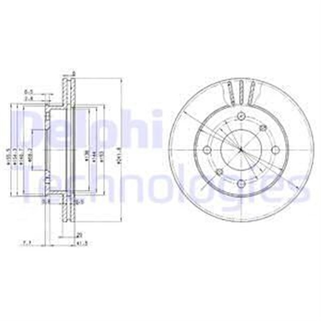 FREN DISKI CIFTLI PAKET . DELIKLI ON NISSAN PRIMERA 01/1990 12/1996