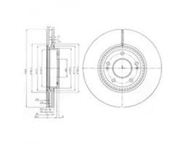 ON FREN AYNASI HYUNDAI IX35 - I40 1.6 - 1.7 - 2.0 CRDI - SONATA V 2.0CRDI - 3.0 05 300X28X69X48X5DLXHAVALI