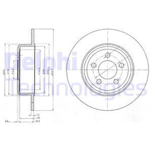 FREN DISKI CIFTLI PAKET . DELIKSIZ ARKA CHRYSLER // LANCIA; 300 C // THEMA 09/2004