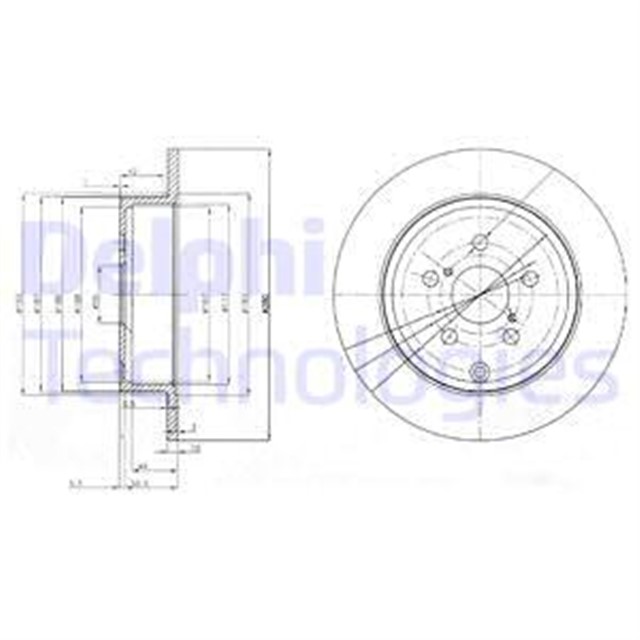 FREN DISKI CIFTLI PAKET . DELIKSIZ ARKA TOYOTA AVENSIS 01/2003 06/2009
