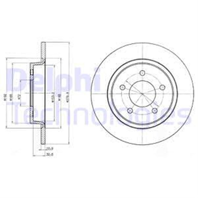 FREN DISKI CIFTLI PAKET . DELIKSIZ ARKA MAZDA 3. 5 10/2003