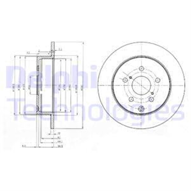 FREN DISKI CIFTLI PAKET . DELIKSIZ ARKA TOYOTA COROLLA VERSO 02/2004