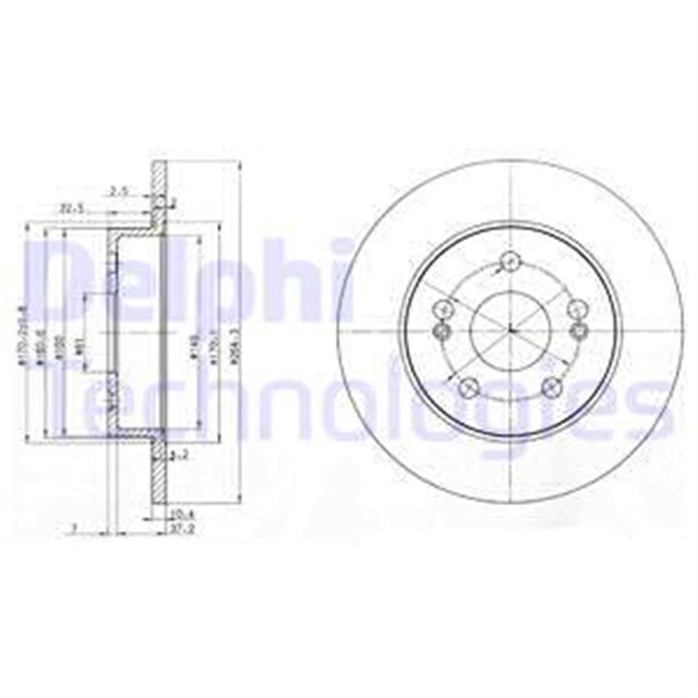 ARKA FREN AYNASI RENAULT LAGUNA 94 SAFRANE 92 2.0. 2.2TD 264.7X10.5X5DELIK