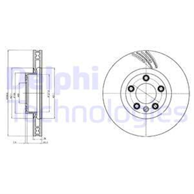 FREN DISKI TEKLI PAKET - BOYALI. DELIKLI ON SAG VW TOUAREG 04/2010