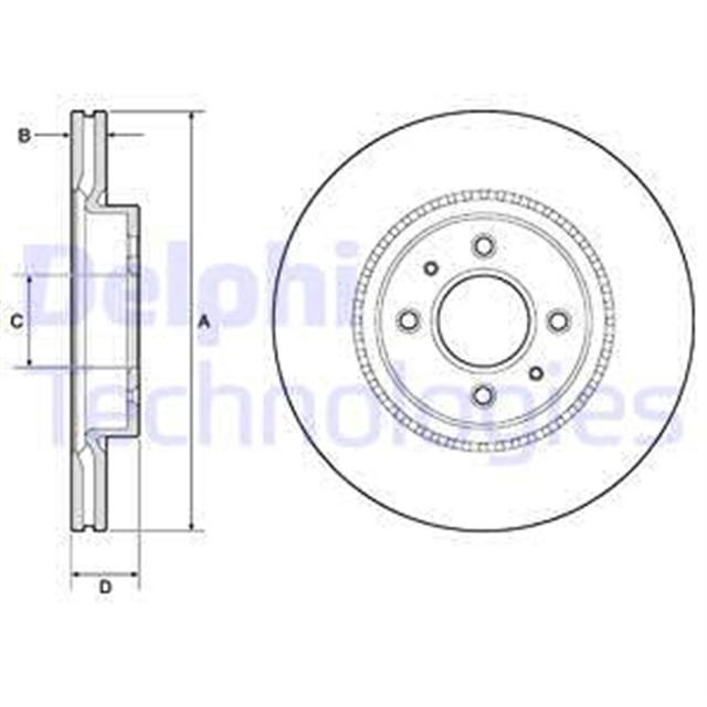 FREN DISKI CIFTLI PAKET - BOYALI. DELIKLI ON HYUNDAI // KIA; I20 // RIO 09/2011