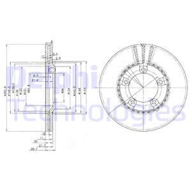 FREN DISKI CIFTLI PAKET . DELIKLI ON HYUNDAI GRACE. H100. H150. H200. SATELLITE 07/1993