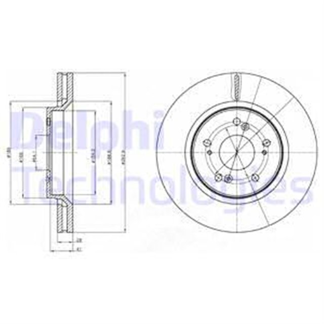 FREN DISKI CIFTLI PAKET - BOYALI. DELIKLI ON HONDA CR - V 01/2007
