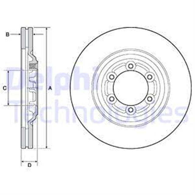 FREN DISKI CIFTLI PAKET - BOYALI. DELIKLI ON ISUZU D - MAX 03/2012 04/2015