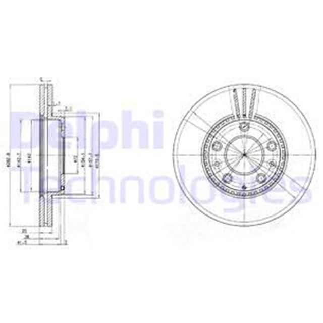 FREN DISKI CIFTLI PAKET . DELIKLI ON MAZDA 6 06/2002 07/2007
