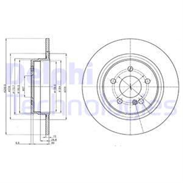 FREN DISKI CIFTLI PAKET - BOYALI. DELIKSIZ ARKA MERCEDES C180. C200. C220. C230. C250. C280. C320.