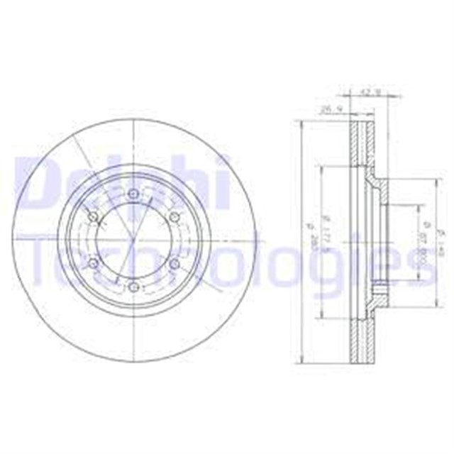 FREN DISKI CIFTLI PAKET . DELIKLI ON HYUNDAI TERRACAN 04/2003 06/2007