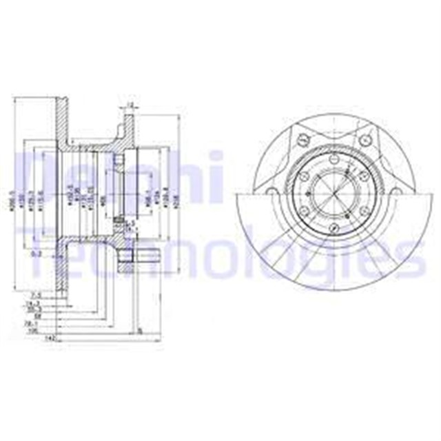 FREN DISKI TEKLI PAKET . DELIKSIZ ON IVECO DAILY 1979 1990