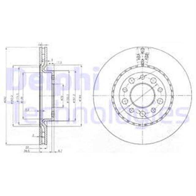 FREN DISKI CIFTLI PAKET . DELIKLI ARKA ALFA ROMEO 159. BRERA. SPIDER 01/2006