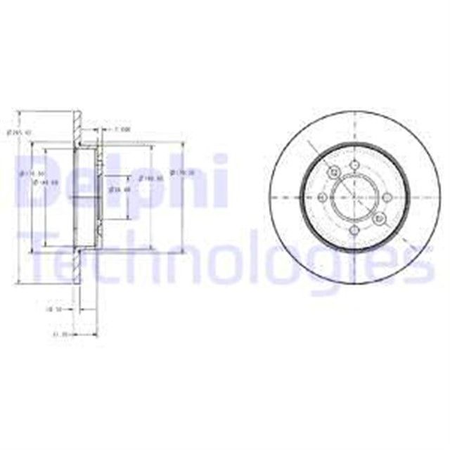 ARKA FREN AYNASI RENAULT LAGUNA 93 01 SAFRANE 92 96 265X10.5X4DELIK