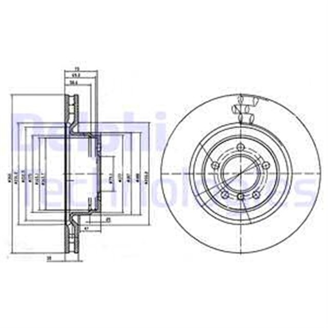 FREN DISKI TEKLI PAKET - BOYALI. DELIKLI ON LAND ROVER RANGE ROVER 12/2005 07/2012